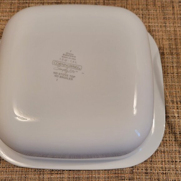 CORNING Ware Corelle Simply Lite Glass Casserole w/ Glass Lid 1.5 Qt EUC - Picture 9 of 14
